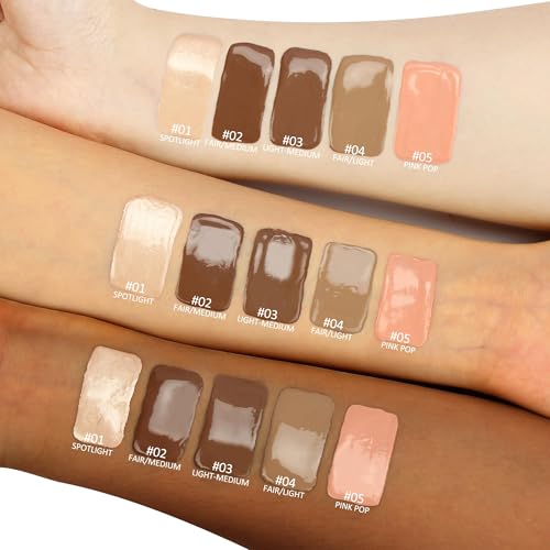 Anglicolor Contour Stick With Cushion Applicator, Liquid Wand, Cream Smooth, Bronzer Stick Lightweight for Face, Vegan & Cruelty-Free (02#Fair/Medium, 12ML)