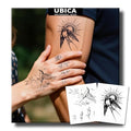 Semi Permanent Tattoos, 2 Sheets Realistic Temporary Tattoos for Women Men, Fake Tattoo for Hand Fingers Wrist, Waterproof No Reflective, Lasts 2 Weeks (Hummingbird Flowers & Swallow Sun)