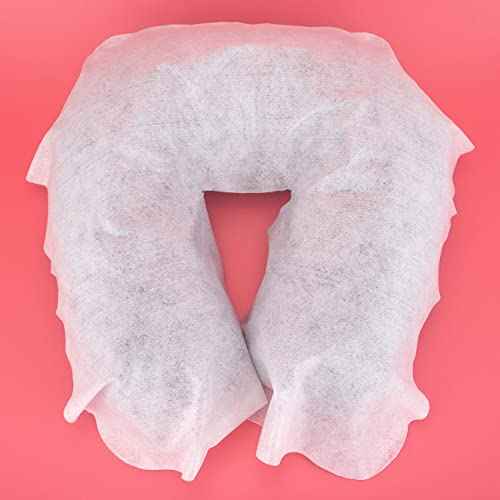 500 Count Face Cradle Covers for Massage Table, Medical-Grade Nonwoven Disposable Headrest Covers for Massage Chair, 12 * 16 inches White SPA Face Rest Cover