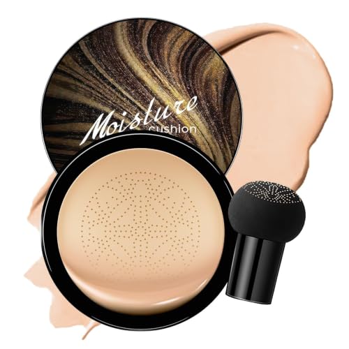 CC Cream Cushion Foundation with Makeup Sponge – Full Coverage