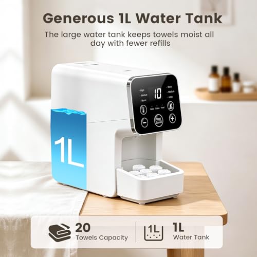 Hot Face Towel Warmer Dispenser - 3 Temp & Moisture