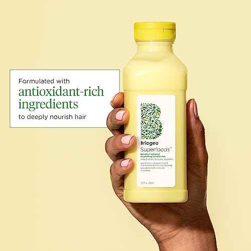 Briogeo Superfoods Banana + Coconut Nourishing Conditioner, Replenish Dull, Dry Hair and Supports Healthy Hair and Scalp, Moisturizing for All Hair Textures, Vegan, Cruelty-Free
