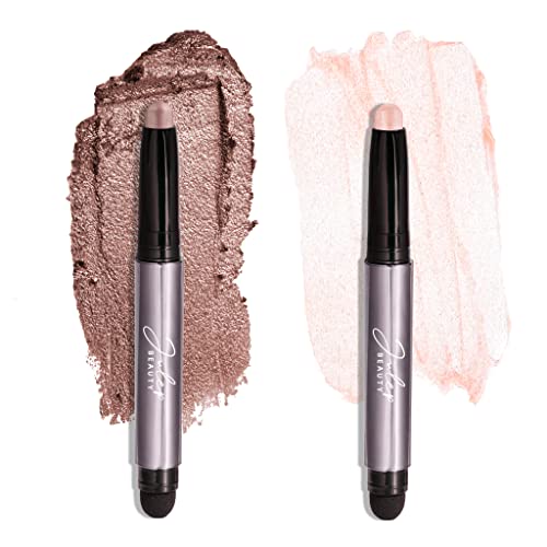 Julep Eyeshadow Stick Duo Blush Pink & Mink Mauve Cream-to-Powder Waterproof