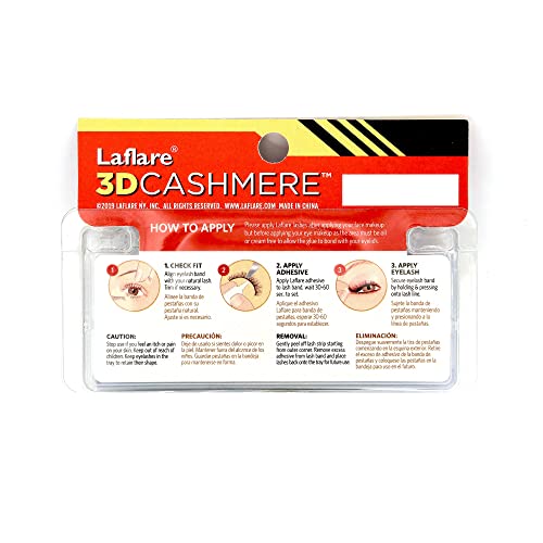Laflare 3D Cashmere Eyelashes - 3 Pack Bundle, Reusable