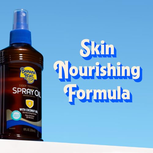 Banana Boat Deep Tanning Spray Oil SPF 4 8oz - Pack of 2