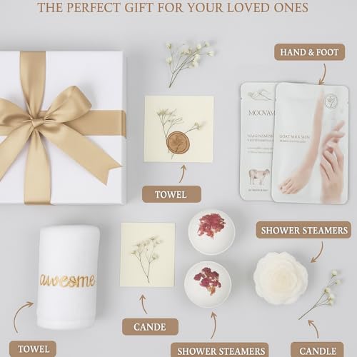 Spa Gifts for Women Bath and Body Gift Basket Mothers Day Gifts Coconut Lavender Home Spa Set Self Care Gift for Mom Sister Her Wife Birthday Gifts Spa Kit Care Package Thank You Gift