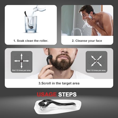 540 Titanium Derma Roller 0.25mm Microneedle for Men & Women