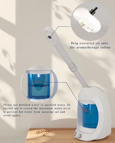 Nano Ionic Facial Steamer with Ozone for Home Spa