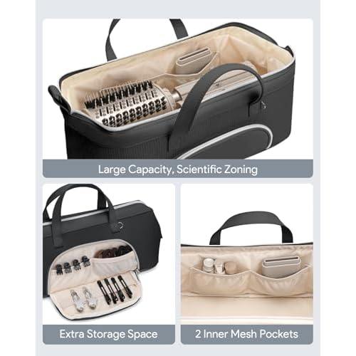 Lotour Hair Tools Travel Case Bag for Shark HD430 FlexStyle/Dyson Airwrap/Dyson Supersonic Hair Dryer, Portable Travel Case Storage Organizer