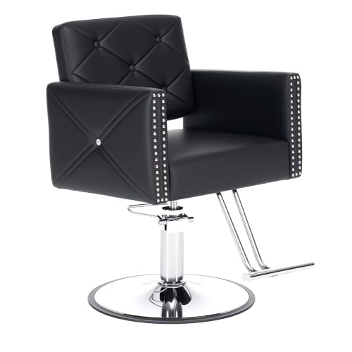 ZORRTIK Professional Barber Chair - 360 Swivel, Hydraulic Pump