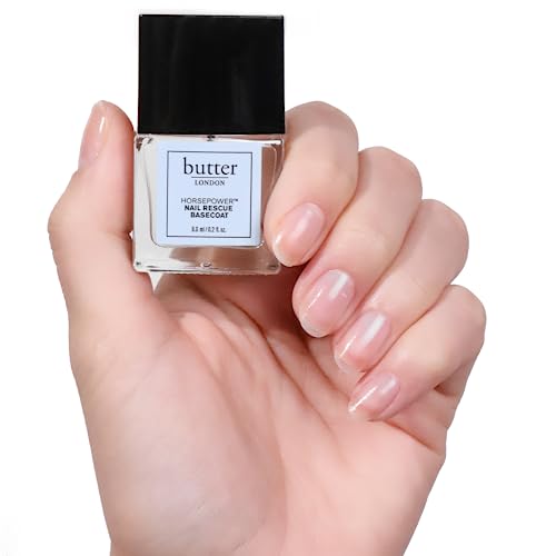 butter LONDON Nail Care Duo: Horse Power Basecoat & HARDWEAR UV Shine Top Coat for Strong, Radiant Nails