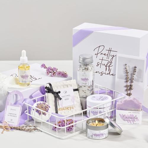 Luxury Spa Gift Basket for Women - Rose Scented Bath Set