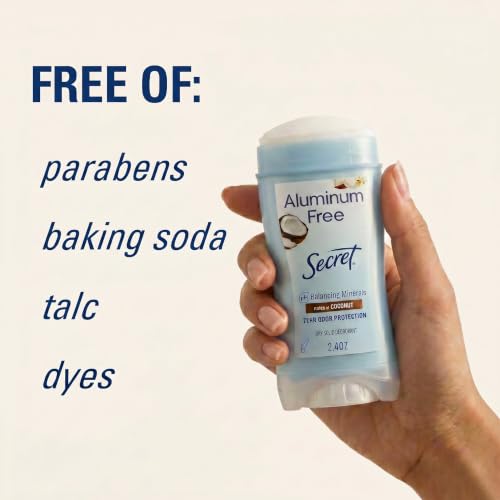 Aluminum Free Deodorant for Women, Coconut Scent, 48hr Protection
