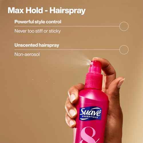 Suave+ Hair Styling Bundle ??Max Hold Unscented Hairspray + Volumizing Mousse, Moisturizing Hair Products Enriched with Vitamins & Proteins (2 Piece Set)