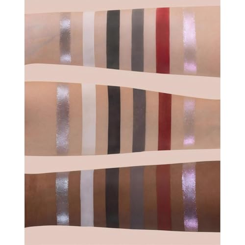 Flower Knows Swan Ballet Six-Color Makeup Palette,Black Red Face Makeup Palette with 4 Matte + 2 Shimmer Shades,Blendable Smooth Cute Make Up,0.23 Oz(02 Black Swan)