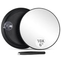 10X Magnifying Mirror with Suction Cups - 6" Makeup Mirror