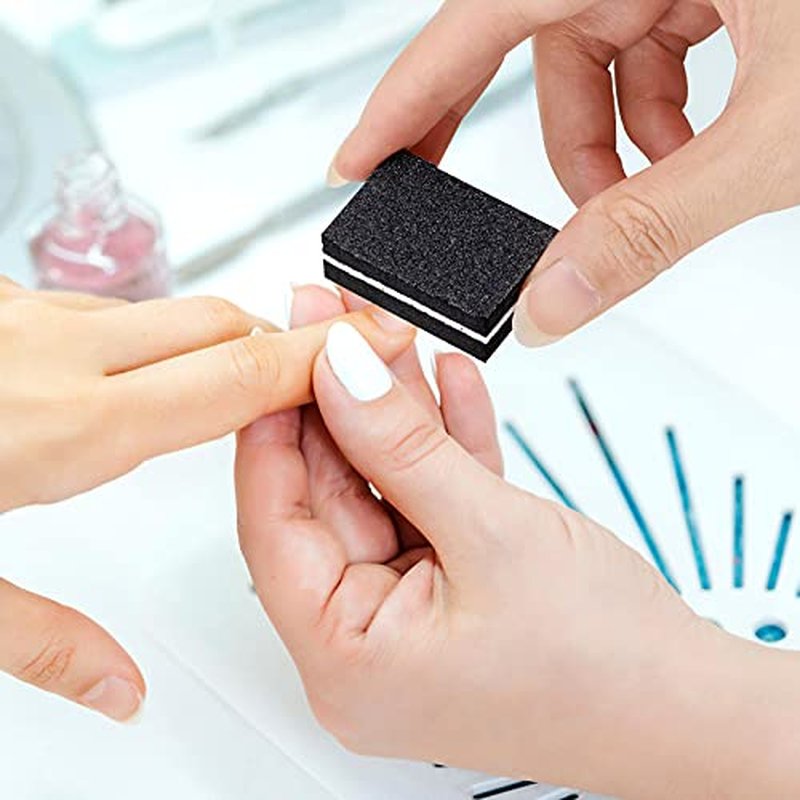 100Pcs Mini Nail Buffers 180/100 Grit - Portable Nail File