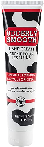 Udderly Smooth Hand Cream 4 oz - Lightly Scented Moisturizer (Pack of 2)