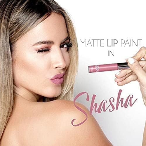 Girlactik Long Lasting Matte Lip Paint Liquid Lipstick in Allure- Long wearing, Smooth Application, Pigmented, Non-Crack Formula, Lightweight, 7.5 ml / .25 oz, (Shasha)