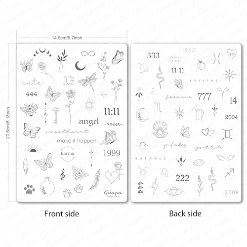3pcs Pink Tiny Tattoos Practice Skin Silicone Tattoo Skin Tiny Tattoo Stencil Over 80 Pattens Fine Line Practice Sheet