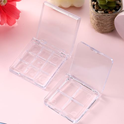Empty Makeup Palette Case Set, 9-Grid & 4-Grid Eyeshadow Organizer