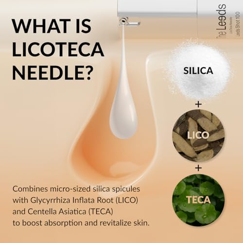 The Leeds LicoTeca Needle Leeds Shot 100 Spicule Serum 50ml(1.69 fl. oz.) | Pore Care&Skin Renewal Booster | Hyaluronic Acid, Niacinamide, Allantoin, Adenosine | Fragrance-Free, Active Korean Skincare