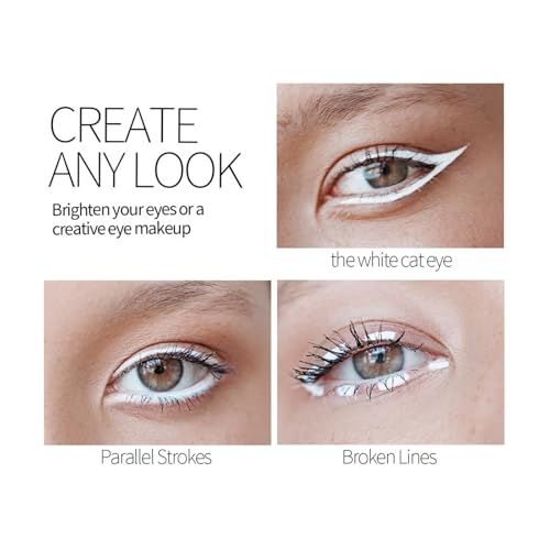 White Eyeliner Pencils 12 Pack Waterproof Eye Brightener