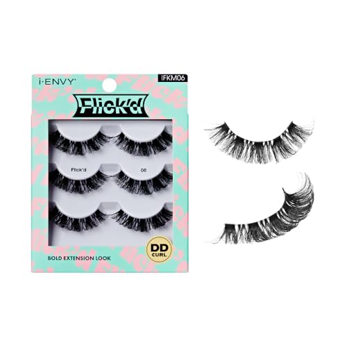 i•ENVY Flick'd DD Curl False Lashes - 3 Pairs Fluffy Wispy