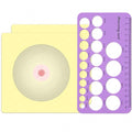 Guapa 3D Areola Tattoo Practice Skin with Ruler Kit ? Realistic Silicone Training for Tattoo Artists & Permanent Makeup Professionals (1PCS+Square ruler)