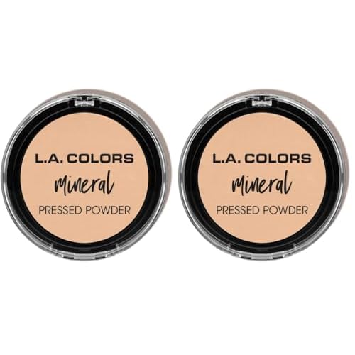 L.A. COLORS Mineral Pressed Powder, Fair, 0.26 Ounce (0081555793722) (Pack of 2)