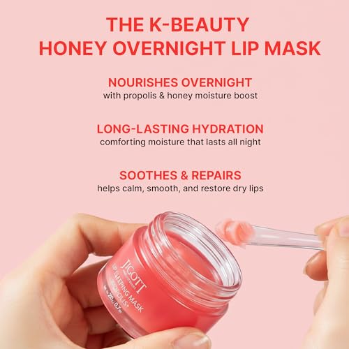 Korean Skincare Propolis Honey Lip Sleeping Mask ? Nourishing Overnight Lip Treatment for Dry & Chapped Lips, K-Beauty Hydrating Lip Balm with Propolis Extract, Repairs & Softens Lips (20g)