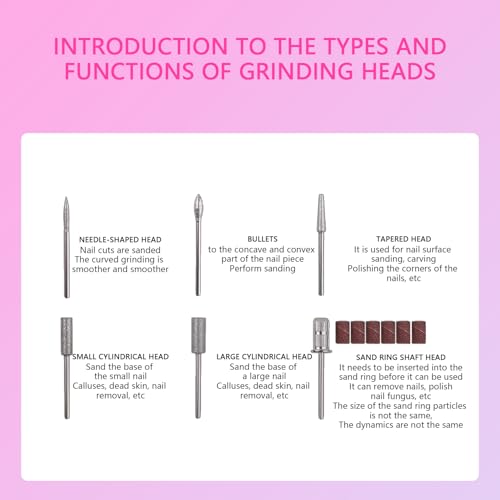 Electric Nail Drill File Professional,30000 RPM Portable Nail Drill Machine Kit Manicure Pedicure Tools Polishing Set with Nail Drill Bits Sanding Bands ? (Dazzling Purple)