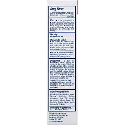 ASEPXIA Acne Astringent Lotion 1.86% Salicylic Acid for Pimples Blackheads Clogged Pores, 4 oz