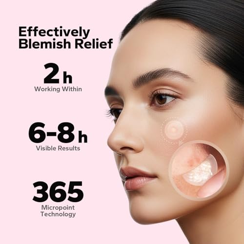 Pimple Patches for Face (18 Count), Microdart Acne Patches, Hydrocolloid Blemish Spot with Salicylic Acid, Fast-Acting for Early Stage Deep Pimples, Zits, Breakouts & Cystic Acne