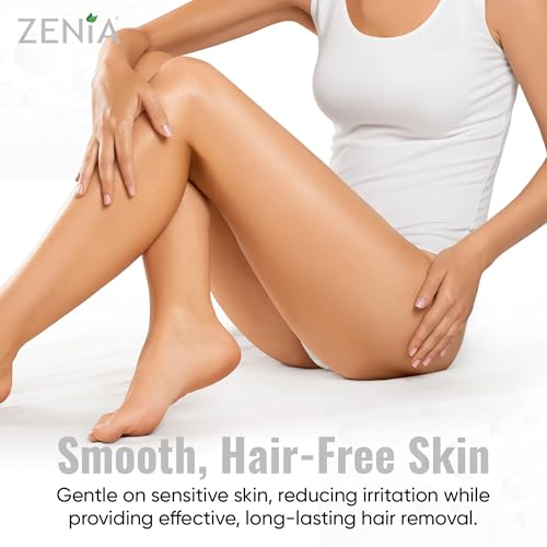 Zenia Zinc Oxide Wax 14oz - Gentle Hair Removal Soft Wax for Sensitive Skin - Perfect for Full-Body Use Including Face, Arms, Legs, and Bikini