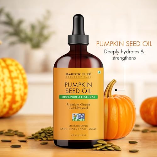 Majestic Pure Pumpkin Seed Oil - 100% Pure Cold Pressed, 4 Fl Oz