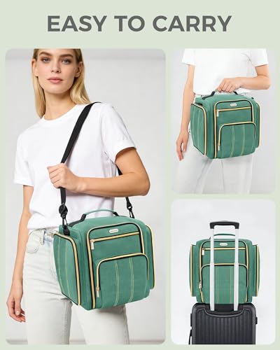 Large Travel Makeup Bag with 4 Removable Pockets