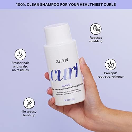 COLOR WOW Cleanse & Quench Wash Day Duo for Curly Hair- Featuring HOOKED 100% Clean Shampoo with Root-Locking Technology and COCO-MOTION Lubricating Conditioner