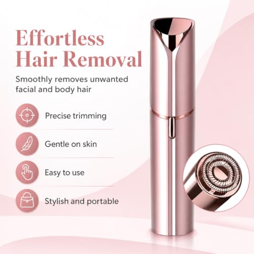 USB Rechargeable Facial Hair Remover for Women with LED Light