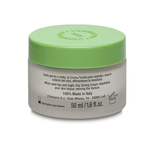 L'Erbolario Face Cream with Ginkgo Biloba and Red Grape - Helps Cover Imperfections - Leaves Skin Soft and Smooth with an Even Tone - Suitable for Sensitive Skin - Silicone and Paraben Free - 1.6 oz