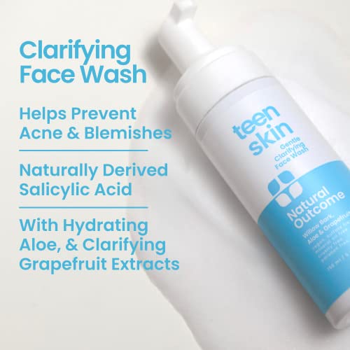 natural outcome Teen Skin Face Wash Duo | Gentle Foaming Daily Boys & Girls Kids Face Wash | Non-toxic Ingredients | Perfect for Teens Preteens & Kids Looking to Prevent Acne | Two 5 oz Bottles