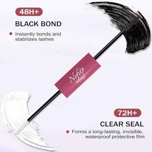 Lash Cluster Glue, 2-in-1Waterproof Eyelash Glue, 72 Hours Strong Hold, Gentle and Non-Irritating, Easy to Use and Remove 0.34 Fl Oz (Pack of 1)