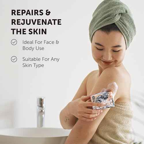 VALITIC Charcoal Kojic Acid Turmeric Black Soap Bar Dark Spot Remover for Body or Face Wash - 2 Pack and African Net Sponge