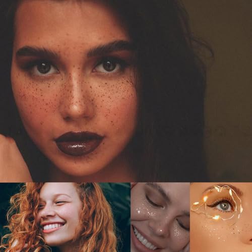 14 Sheets Gold Metallic Face Temporary Tattoos
