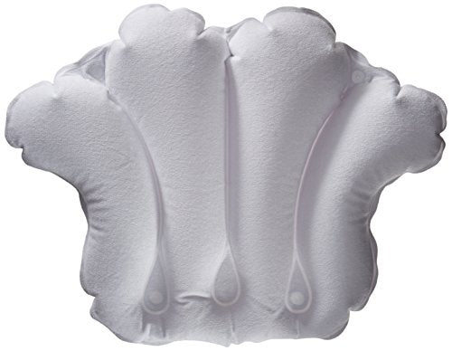 Inflatable Bath Pillow with Suction Cups - Terry Cloth