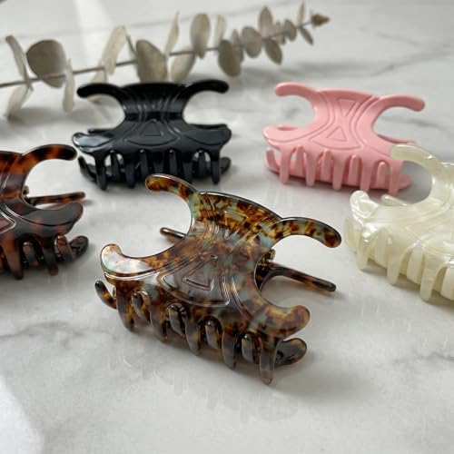 Medium Acetate Butterfly Hair Claw Clips - 5 Pack with Secure Hold