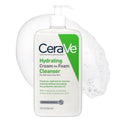 CeraVe Hydrating Cream-to-Foam Facial Cleanser 19oz - Gentle Hydrating Face Wash