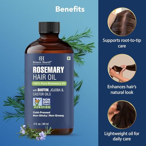 Botanic Hearth Rosemary Oil for Hair Growth with Biotin - 2 fl oz