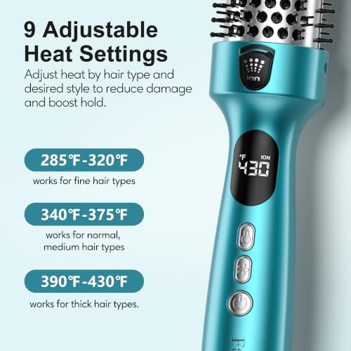 Farery 1.5 Inch Ceramic Curling Iron & Volumizing Styling Brush
