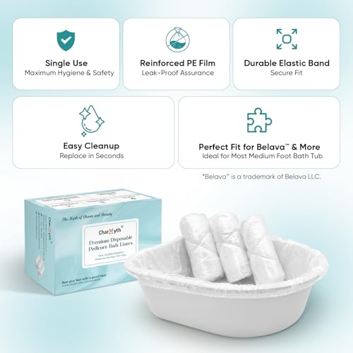 Disposable Pedicure Liners | 100 Count Spa Footsie Bath Liners